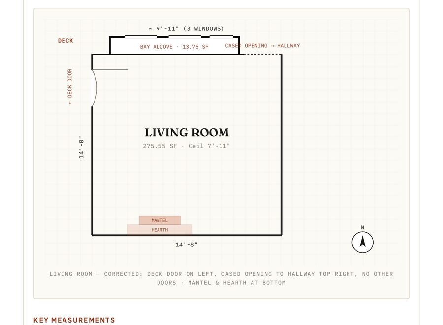 Living Room plan from estimate PDF